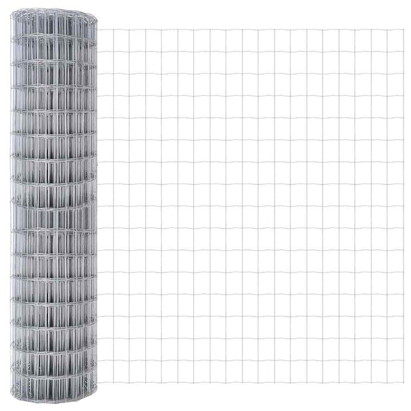 Zaun mit Pfosten Silber 1,4x10m