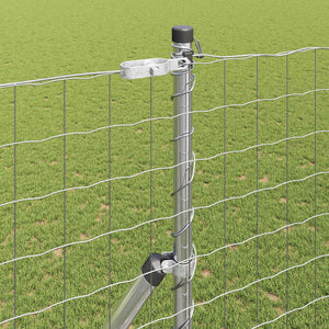 Zaun mit Pfosten Silber 1,5x10m