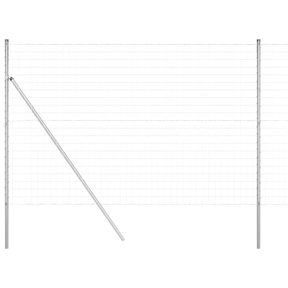 vidaXL Fence with Posts Silver 1.5 x 10 m Steel and PVC
