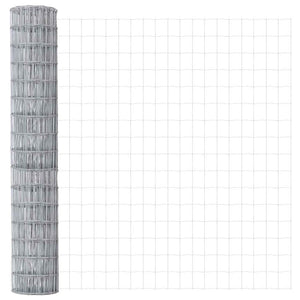 Zaun mit Pfosten Silber 1,6x10m
