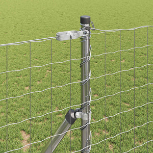 Silberner Zaun mit Pfosten 1 x 25 m