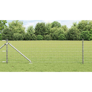 vidaXL Clôture avec poteaux Argenté 0,4 x 25 m Acier