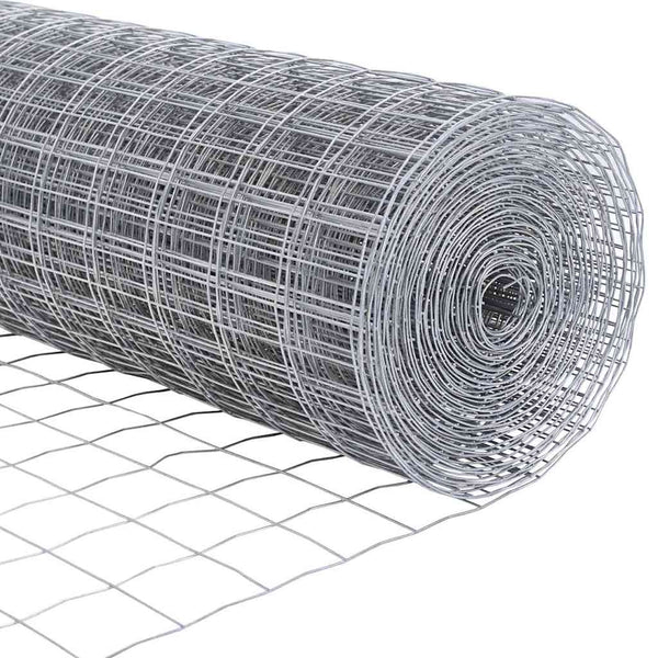 vidaXL Clôture avec poteaux Argenté 1,2 x 25 m Acier