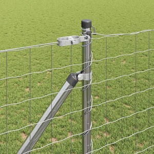 vidaXL Clôture avec poteaux Argenté 1,2 x 25 m Acier