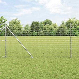 vidaXL Clôture avec poteaux Argenté 1,2 x 25 m Acier