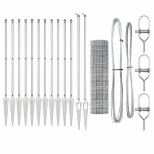 vidaXL Clôture avec poteaux Argenté 1,2 x 25 m Acier