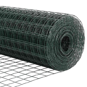 vidaXL Clôture avec poteaux vert 1,6 x 10 m acier