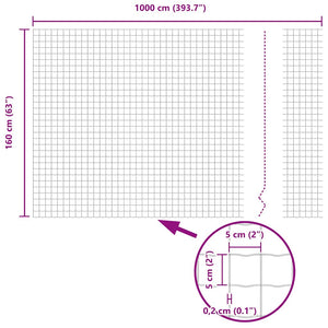 vidaXL Clôture avec poteaux vert 1,6 x 10 m acier