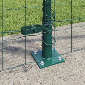 Grüner Zaun mit Pfosten 1 x 10 m