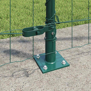 Grüner Zaun mit Pfosten 1,2x10m