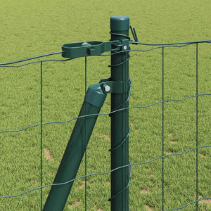 Grüner Zaun mit Pfosten 1,2x10m