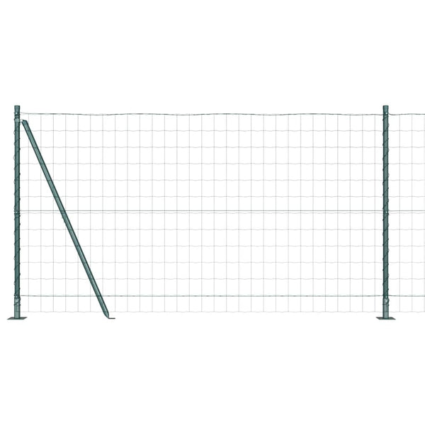 Grüner Zaun mit Pfosten 1,2x10m