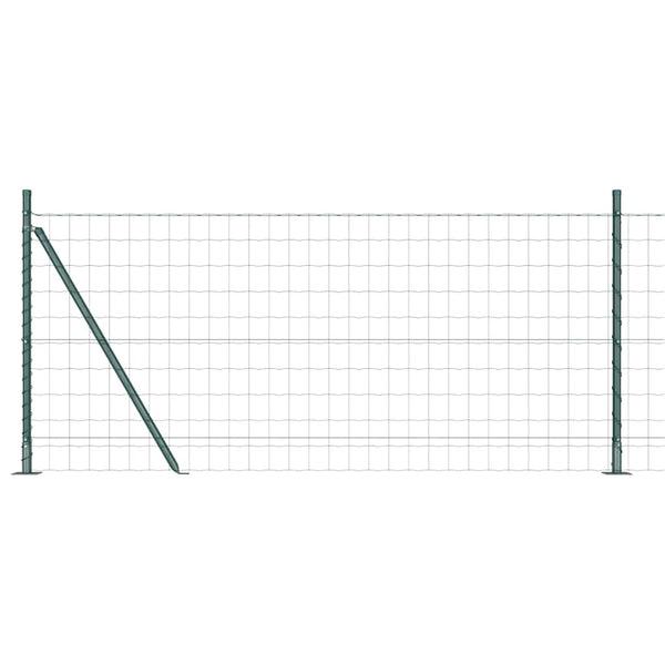 Grüner Zaun mit Pfosten 0,8x25m