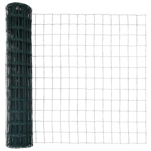 Grüner Zaun mit Pfosten 1 x 25 m