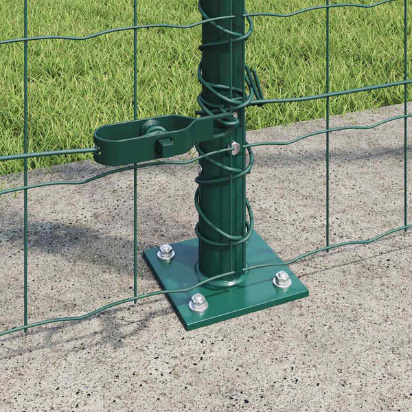Grüner Zaun mit Pfosten 1,2x25m