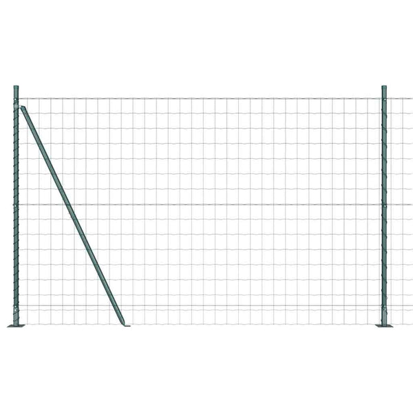Grüner Zaun mit Pfosten 1,2x25m