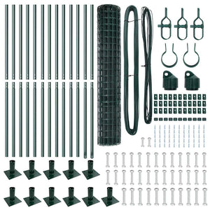 Grüner Zaun mit Pfosten 1,2x25m