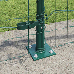Grüner Zaun mit Pfosten 0,4x10m