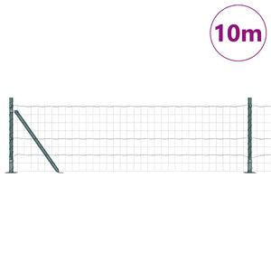 Grüner Zaun mit Pfosten 0,4x10m