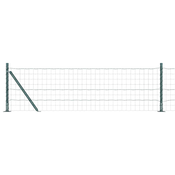 Grüner Zaun mit Pfosten 0,6x10m