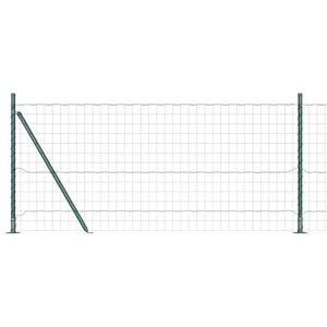 Grüner Stahlzaun mit Pfosten 1 x 10 m