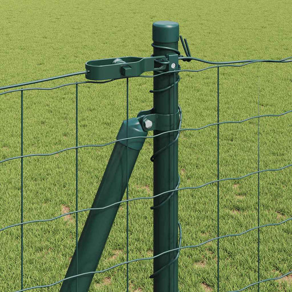 Grüner Stahlzaun mit Pfosten 1,2 x 10 m