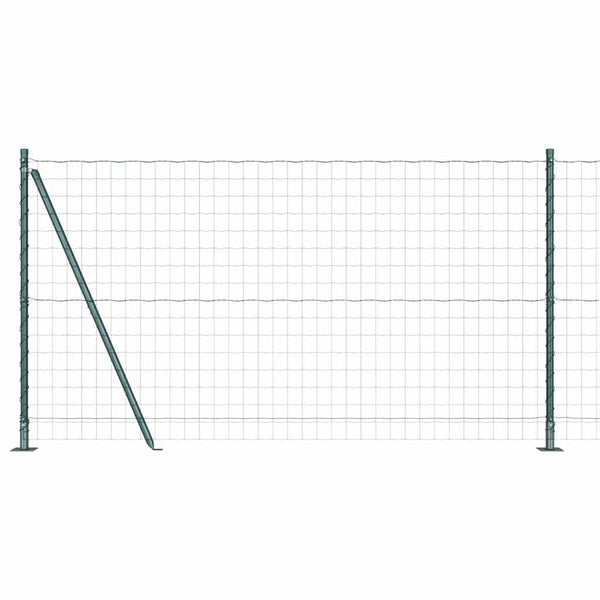 Grüner Stahlzaun mit Pfosten 1,2 x 10 m