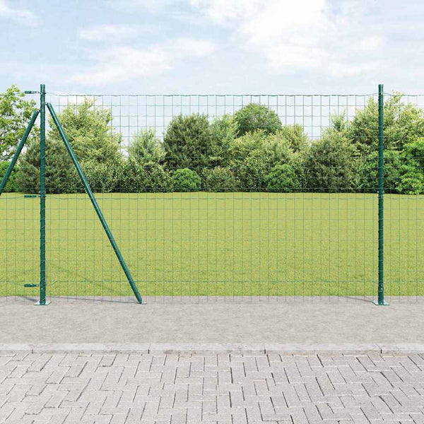 Grüner Zaun mit Pfosten 1,6x10m