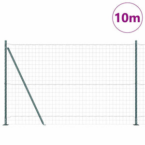 Grüner Zaun mit Pfosten 1,6x10m