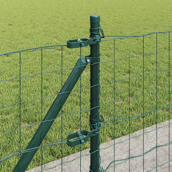 Grüner Zaun mit Pfosten 0,4x25m