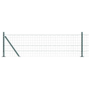 Grüner Zaun mit Pfosten 0,4x25m