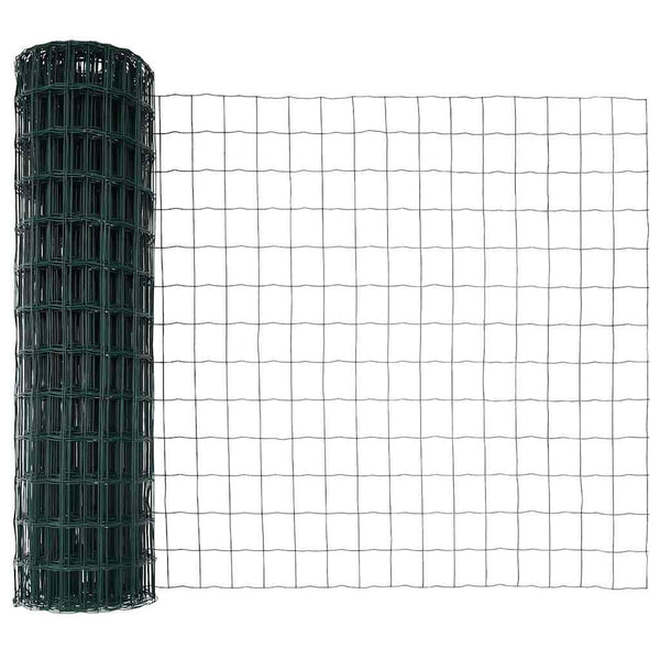 Grüner Stahlzaun mit Pfosten 0,8x25m