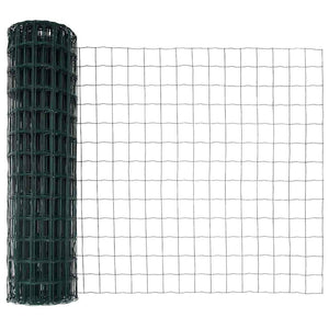 Grüner Stahlzaun mit Pfosten 1 x 25 m