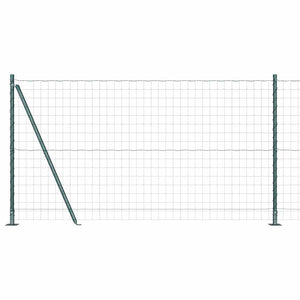 vidaXL Clôture avec poteaux vert 1,2 x 25 m acier