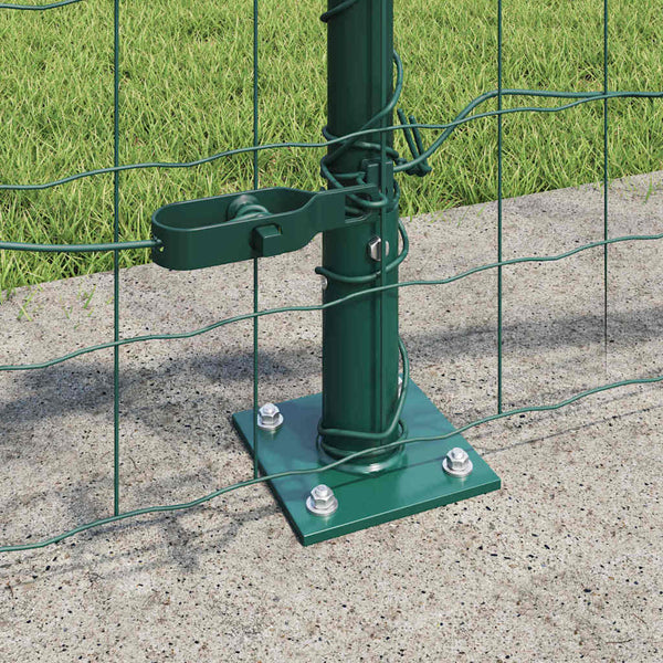 Grüner Zaun mit Pfosten 0,4x50m