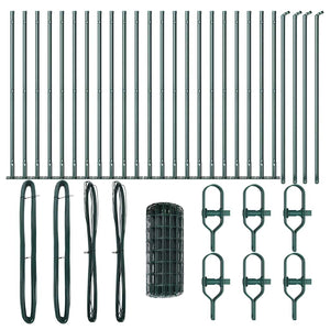 Grüner Zaun mit Pfosten 0,6x50m