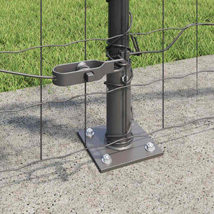 Stahlzaun mit Pfosten Grau 1x10 m