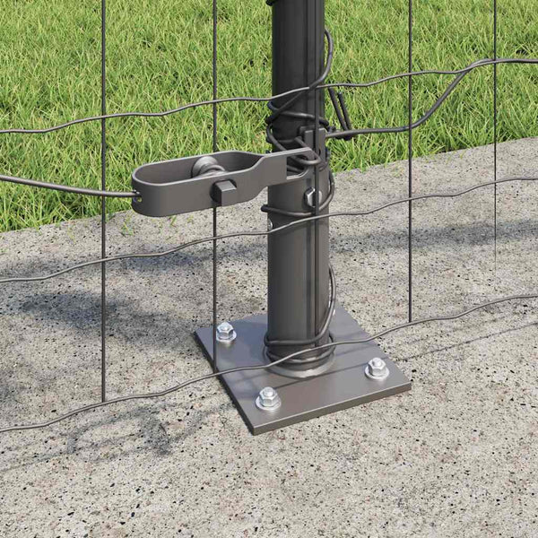 Stahlzaun mit Pfosten Grau 1x10 m