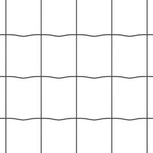 Grauer Zaun mit Pfosten, 0,4 x 50 m