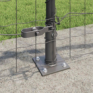 Grauer Zaun mit Pfosten, 0,4 x 50 m