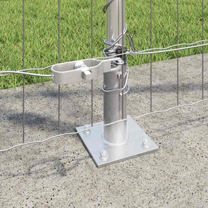 Stahl Zaun mit Pfosten Silber 1,2x10m