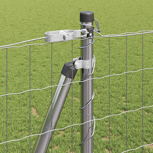 Stahl Zaun mit Pfosten Silber 1,2x10m