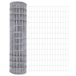 Stahl Zaun mit Pfosten Silber 1,2x10m