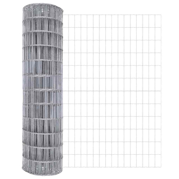 Stahl Zaun mit Pfosten Silber 1,2x10m