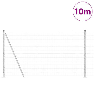 Stahl Zaun mit Pfosten Silber 1,2x10m