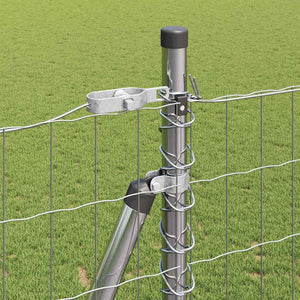 vidaXL Clôture avec poteaux Argent 1,4 x 10 m Acier