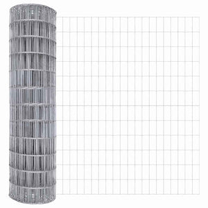 vidaXL Clôture avec poteaux Argent 1,4 x 10 m Acier