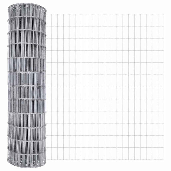 vidaXL Clôture avec poteaux Argent 1,4 x 10 m Acier