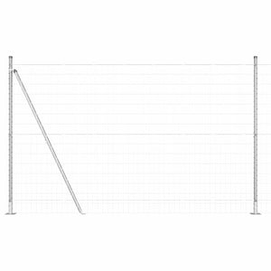 Stahlzaun mit Pfosten Silber 1,6x10m