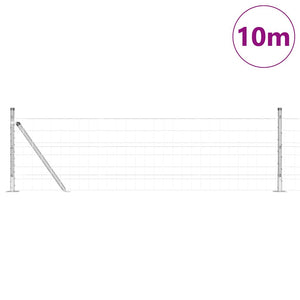 vidaXL Clôture avec poteaux Argent 0,4 x 10 m Acier